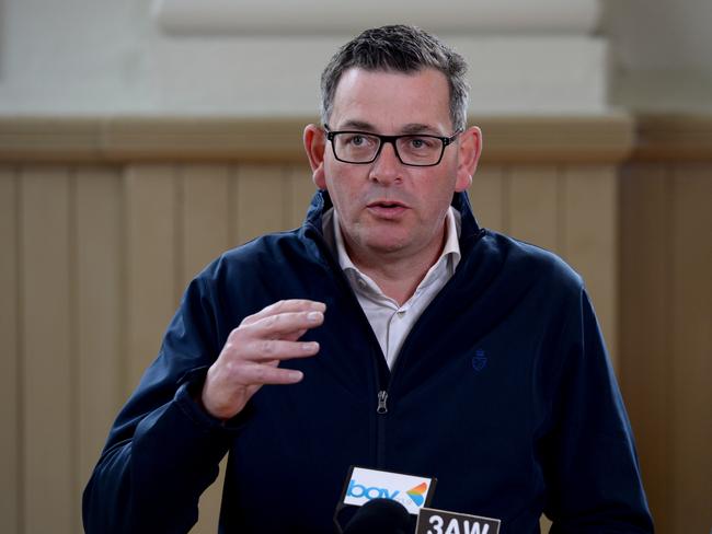 GEELONG, AUSTRALIA - NewsWire Photos NOVEMBER 15, 2022: Victorian Premier Daniel Andrews makes an announcement about significant funding for womens health while visiting Barwon Health in Geelong. Picture: NCA NewsWire / Andrew Henshaw