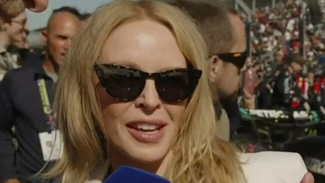 Kyle Minogue on the grid at Albert Park. Photo: Fox Sports.