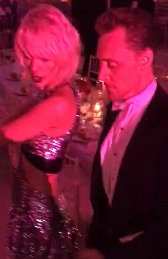 Taylor Swift and Tom Hiddleston get cosy at the Met Gala in New York. Picture: Instagram/carlossouza1311