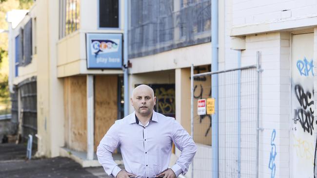 Councillor Steve Tuntevski at the Old Hero’s Hill club site at 1, Donovan St, Revesby Heights. Picture: Carmela Roche)