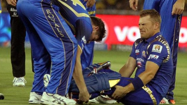 Aaron Finch snapped a hamstring tendon in India.