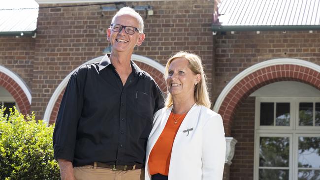 Judy Hannan with husband Neil at the recent state election. Picture: Matthew Vasilescu