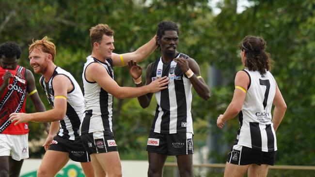 The Palmerston Magpies have relied more on their younger players in the back half of the 2022-23 NTFL season. Picture: Courtney McCabe / AFLNT Media