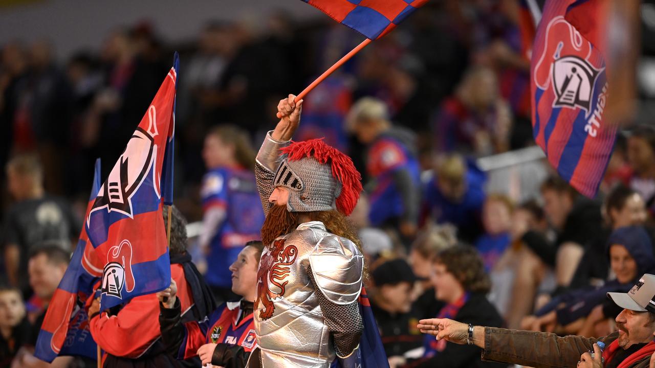 Crowd shots from the Newcastle home game against the Sydney Roosters. Credit: NRL Images.