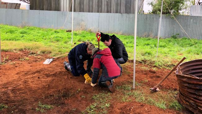 Officers and forensic experts converged on a house in Terowie this morning. Picture: SA Police