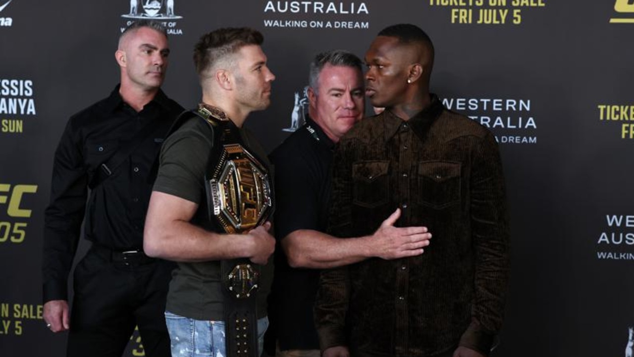 UFC Middleweight Championship main event features Dricus du Plessis and Israel Adesanya. Picture: Will Russell/Zuffa LLC