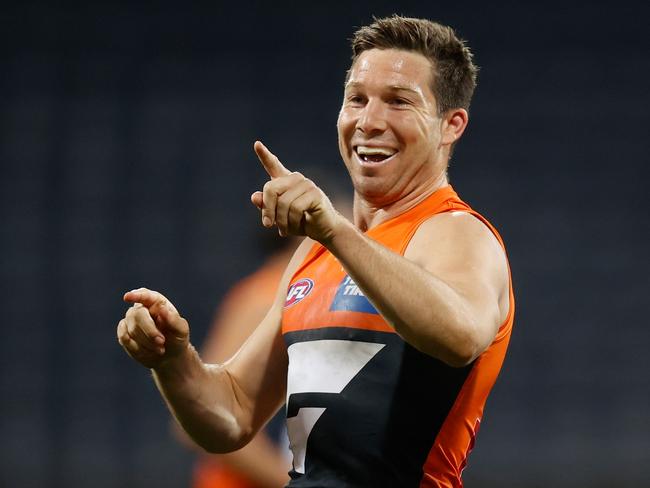 Toby Greene will never shake his thug tag, according to Steven Baker. Picture: AFL Photos