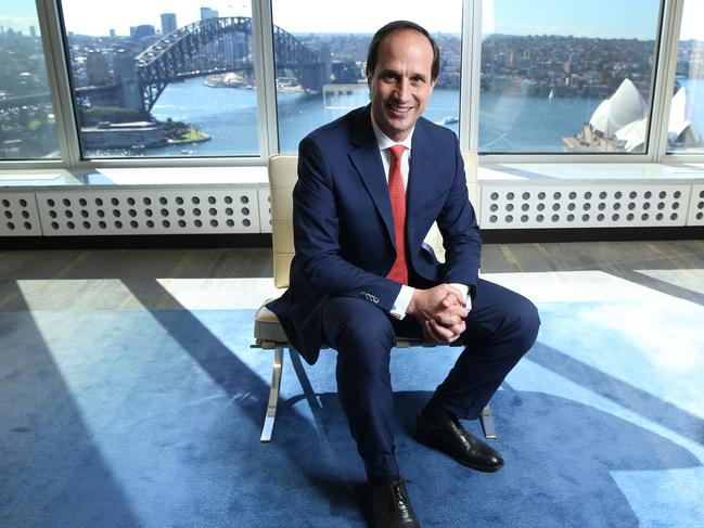 13/08/2020. AMP CEO Francesco De Ferrari, photographed at their offices in Sydney on profit results day. Britta Campion / The Australian