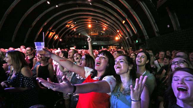 Brisbane's Pub Choir, at The Triffid, in Brisbane. Picture: Lyndon Mechielsen/The Australian