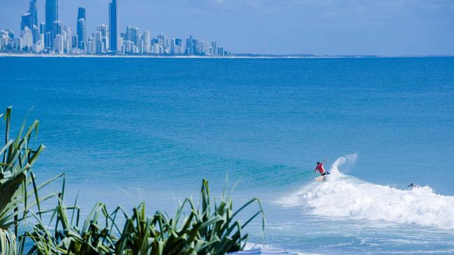 Dave Rastovich, pictured here surfing at Burleigh Heads, will be part of the “surf legends lounge” at the festival. Picture: Burleigh Boardriders