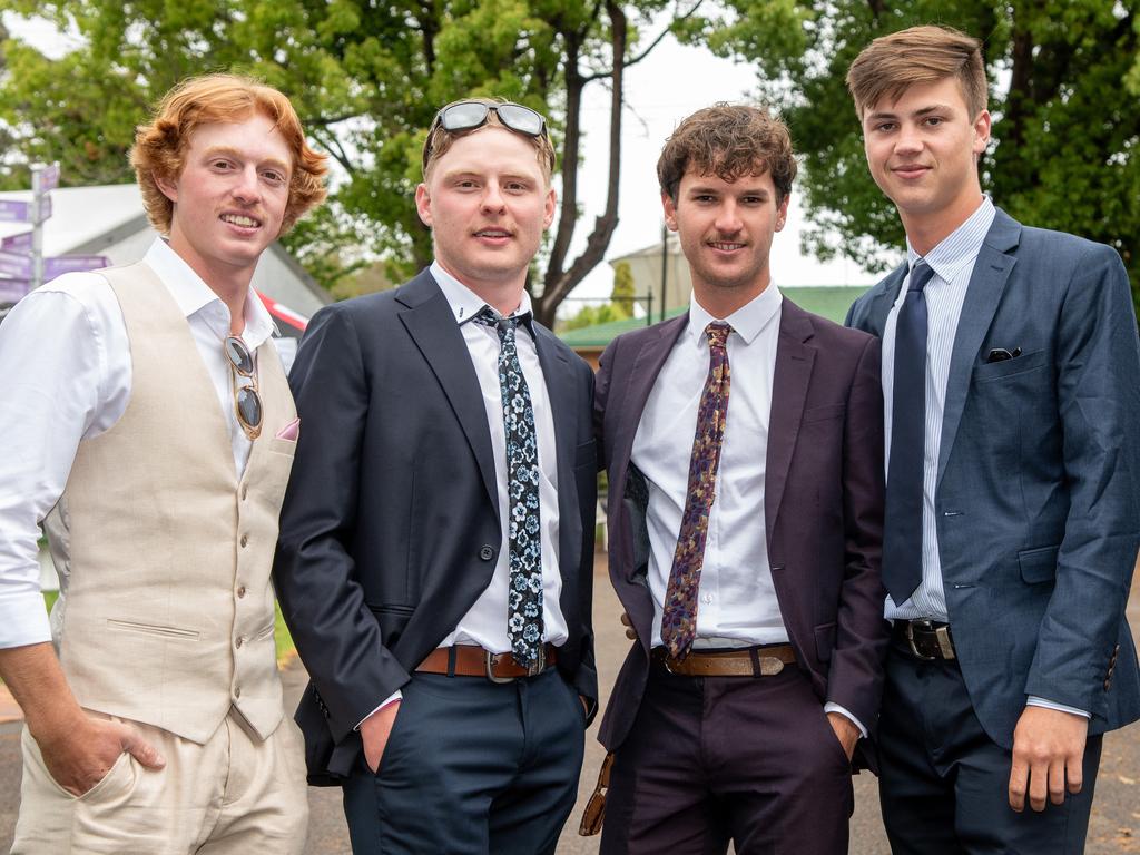 Lachlan Mitchell, Michael Kennedy, Ned Byrne and Jacob Staheli. IEquine Toowoomba Weetwood Raceday - Clifford Park Saturday September 28, 2024 Picture: Bev Lacey