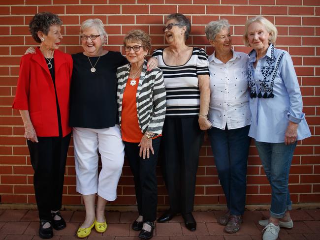 Marlene Shepherd, Judy Orr, Wendy Hosie, Elaine Leach, Margaret Richards and Trish Turner at the Ferns Retirement Village. Mrs Orr has been meeting her friends regularly since primary school. Picture Matt Turner