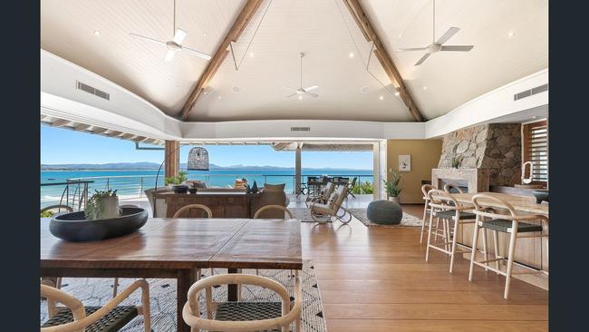This home at Wategos beach has reportedly sold for a record-breaking $22 million.