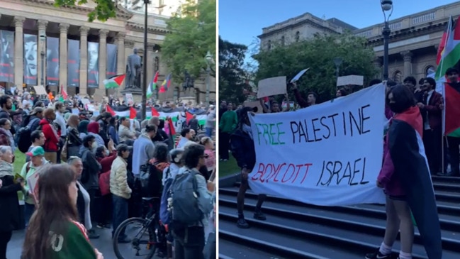 Hundreds of Melbourne protesters demand "freedom and justice" for Palestine