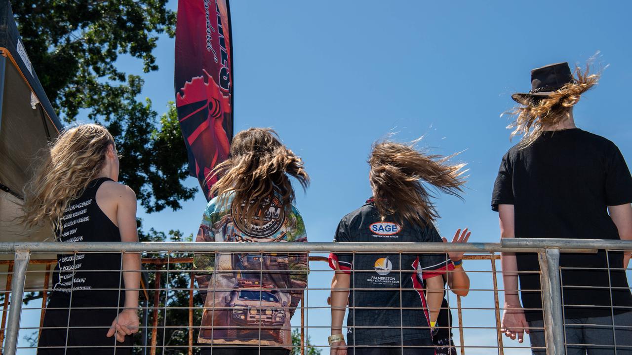 Mulletfest competition at the 2024 Top End Rock N Rodeo Muster at the Darwin Showgrounds. Picture: Pema Tamang Pakhrin.