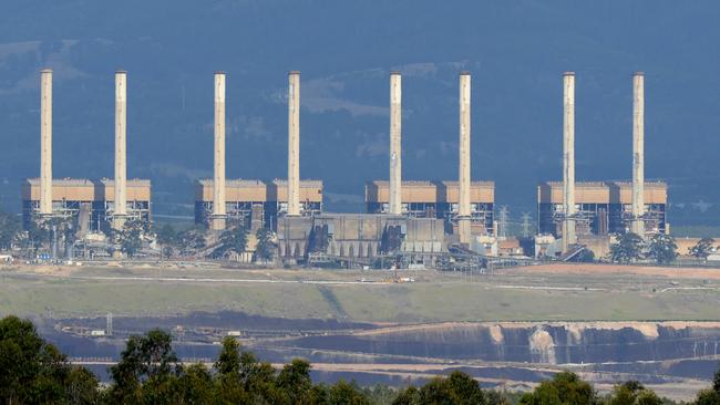 The Hazelwood power plant was demolished in 2020. Construction of the battery has started at the site, and the facility will be running by November 2022 to meet increasing demand over summer. Picture: AAP