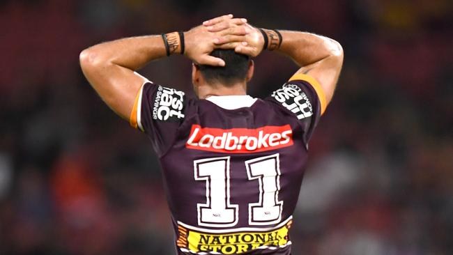 Alex Glenn will miss Brisbane’s clash with Gold Coast. Picture: Scott Davis/NRL Photos