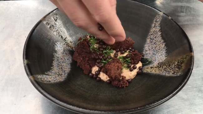 Indulge: Aloft head chef Christian Ryan prepares a dessert