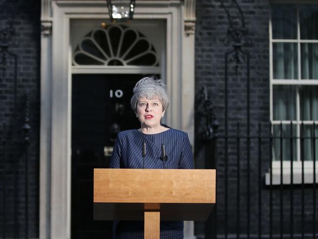 Mrs May’s Conservative Party has a comfortable lead in the polls. Picture: Daniel LEAL-OLIVAS