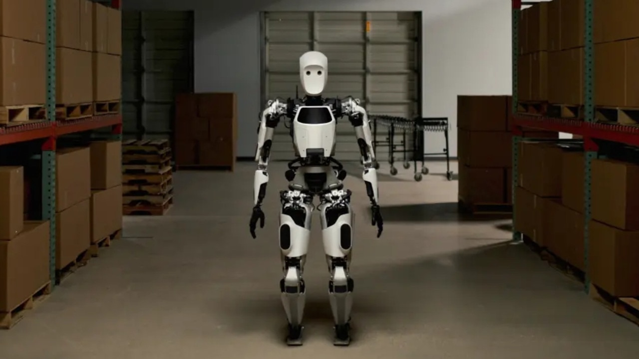 Apollo is the first robot with human features to work alongside people. Picture: Apptronik