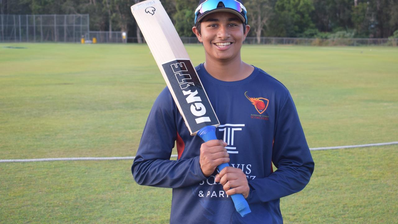 Aryan Sanjay of the Sunshine Coast Scorchers. Picture: Eddie Franklin