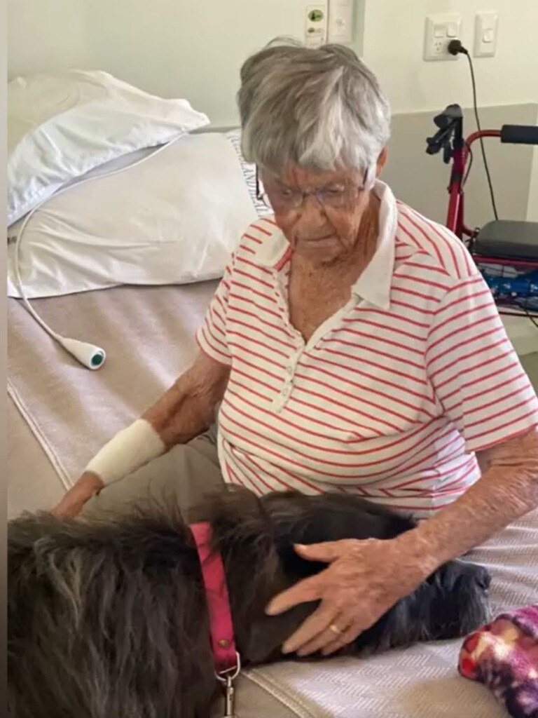 The residents enjoyed the chance to spend time with the animals.