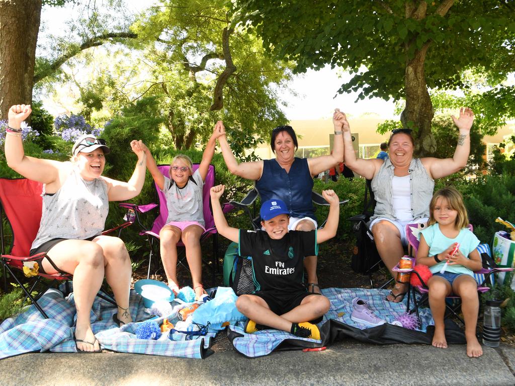 Lauren and Macy Thoren , Marion Clark, Lucas, Greer, Isabel Gabrielli from Golden Grove. Picture: Tricia Watkinson