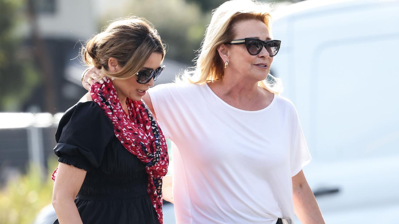 Dannii Minogue and Sue Gudinski arrive. Picture: Ian Currie