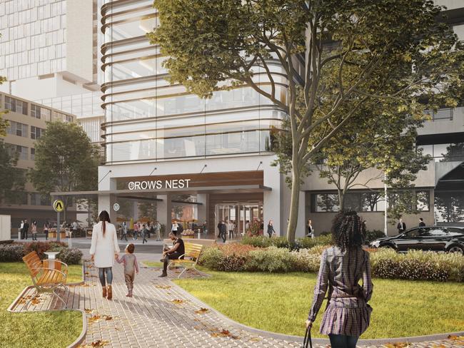 The State Government has released plans for towers above the Crows Nest Metro station. Picture: Supplied