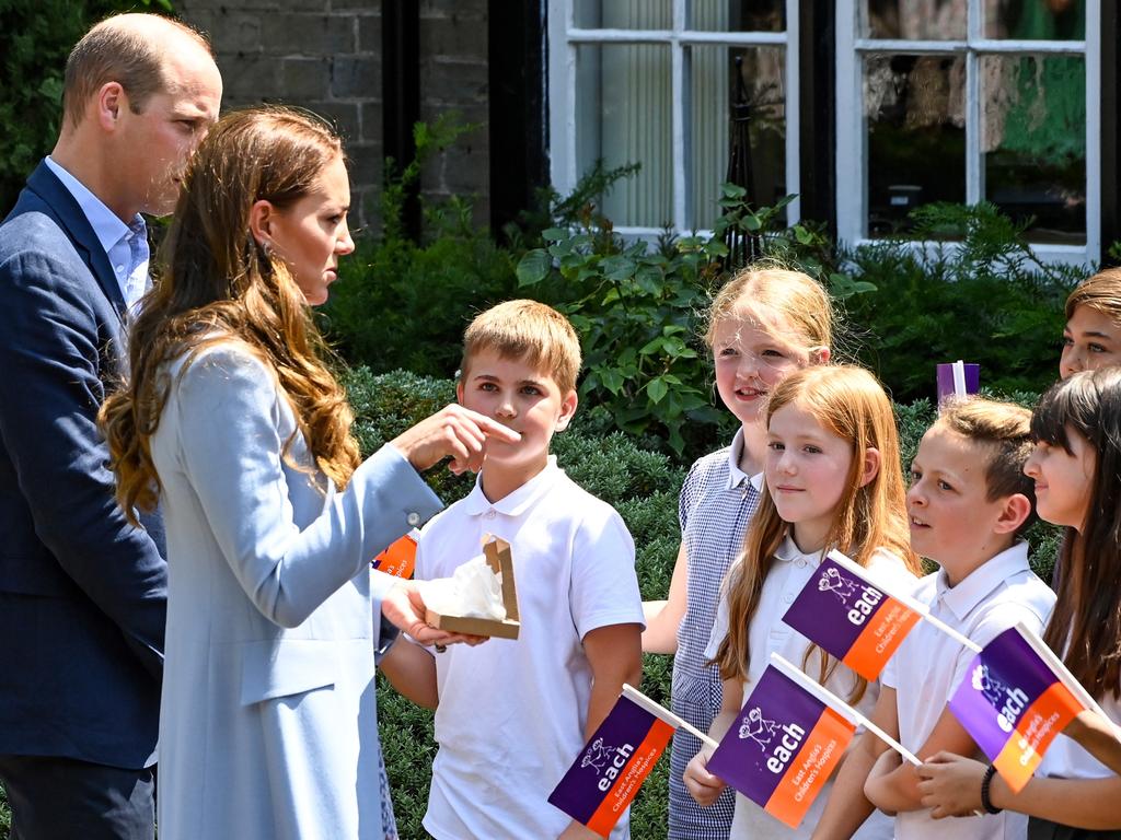 The royal couple were popular visitors at a children’s hospice. Picture: Getty Images