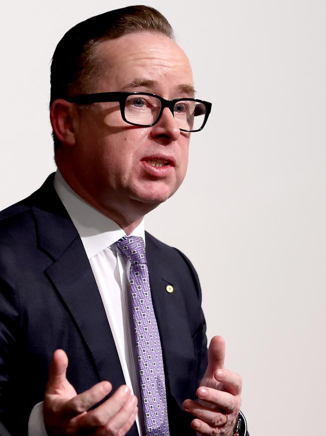 Qantas chief Alan Joyce in Sydney on Thursday Picture: NCA NewsWire/Dylan Coker