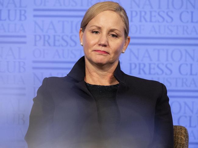 Nicole Rose, CEO of Austrac, at the National Press Club in Canberra. Picture: Gary Ramage