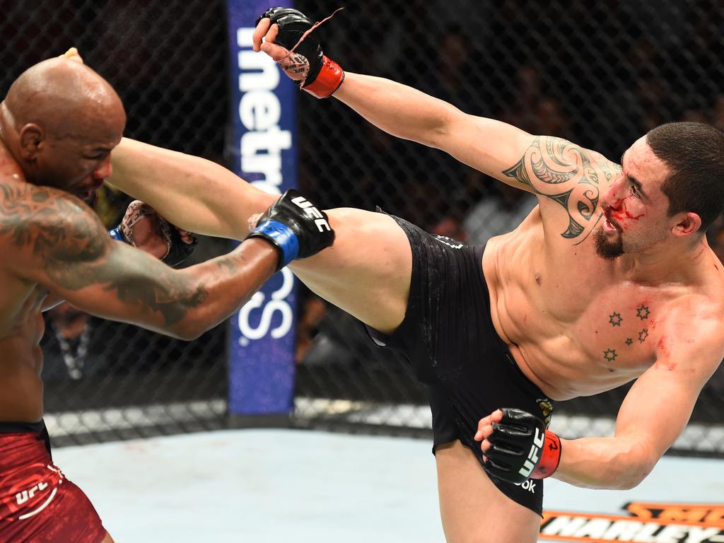 Rob Whittaker beat Yoel Romero in one of the best fights of 2018. Picture: Getty Images