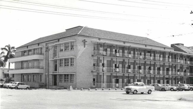 The Mater&#39;s new three storey wing at the corner of Gordon and Brisbane streets, Mackay, ready for opening 1962. Picture: Daily Mercury Archives