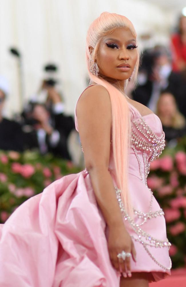 Minaj didn’t attend this year’s Met Gala as it was a requirement to get the jab. She is not opposed to the vaccine saying she will get it once she has done ‘enough research’. Picture: Angela Weiss/AFP