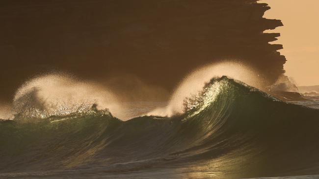 Strong winds created large swell at Bronte on Wednesday. Picture John Grainger