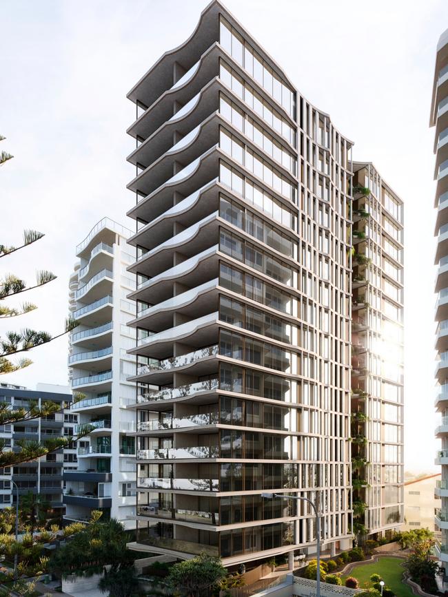 Artist impression of Spyre Group's $77 million Natura Project at Burleigh Heads. Picture: Supplied