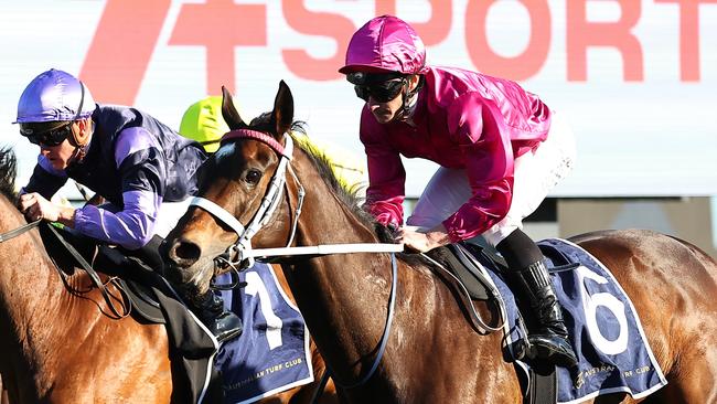 James McDonald and Fangirl win the 7 Stakes at Randwick. Picture: Getty Images