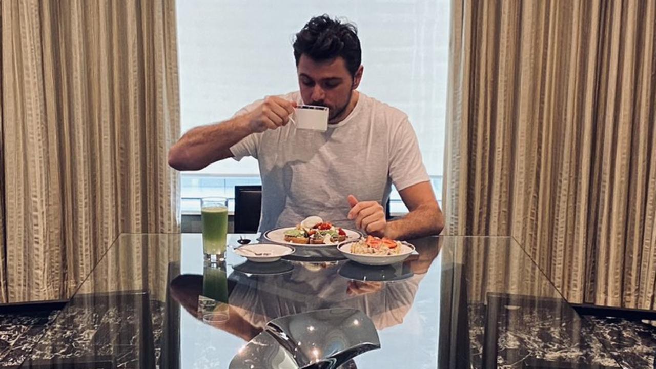 Stan Wawrinka posted a photo of himself isolating in Melbourne.