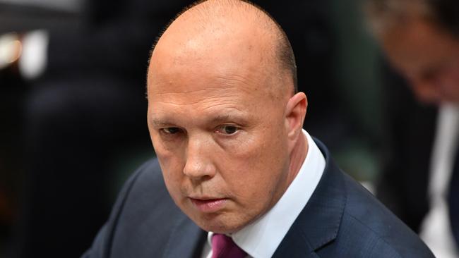 Peter Dutton during Question Time. Picture: AAP.