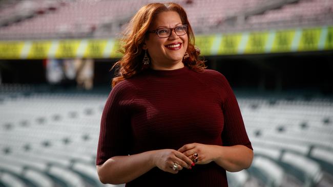 Tanya Hosch who works for the AFL in indigenous and multicultural affairs.Tanya is pictured at the Adelaide Oval. Picture by Matt Turner.