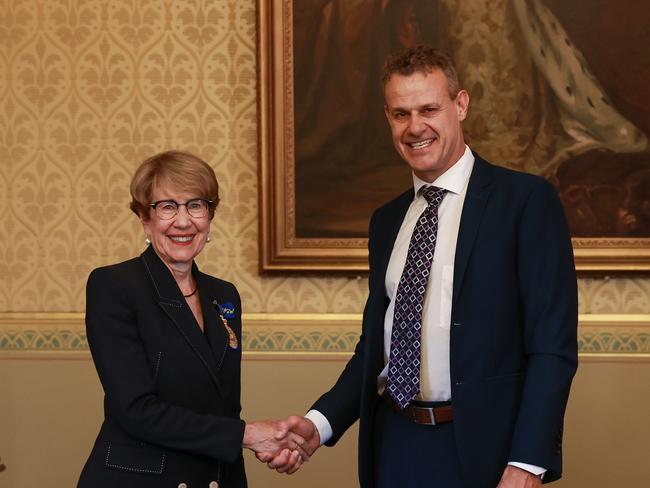 Tim Crakanthorp being sworn in NSW Governor Margaret Beazley on April 5, 2023. Picture: NCA NewsWire