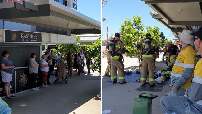 Evacuation at the Bli Bli River Markets on Friday morning. Picture: Contributed.