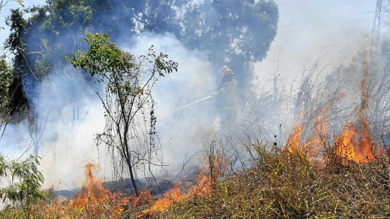 Fire crews remained at the scene until late yesterday afternoon. Picture: Matt Taylor GLA020918FIRE