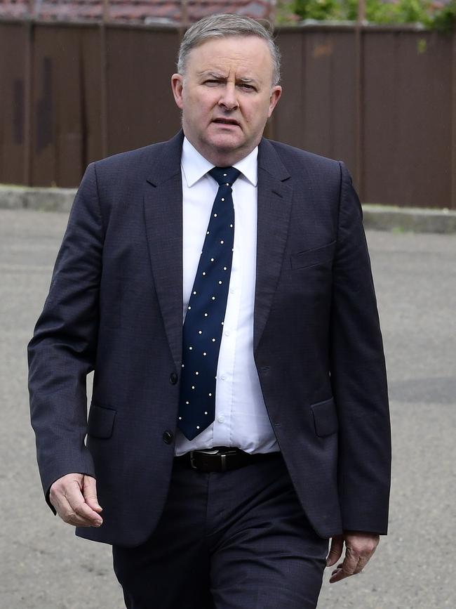 Leader of the Opposition Anthony Albanese arrives at a press conference in Marrickville last week. Picture: AAP