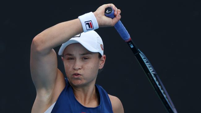 Ash Barty’s forehand can be a bit wild says tactical guru Craig O’Shannessy Picture: Michael Klein