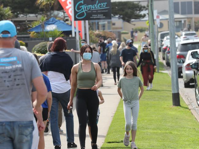 The Esplanade, Torquay on Saturday afternoon. Picture: Peter Ristevski