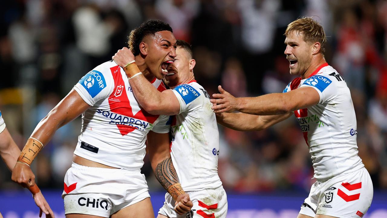 NRL live: Dragons rookie rips Knights open with first career try