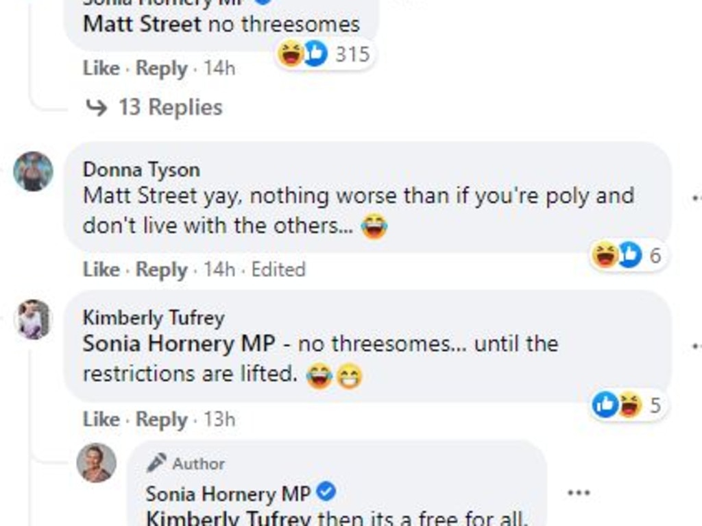 The MP had no qualms joining in on the fun. Picture: Facebook