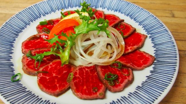 Wagyu beef tataki.